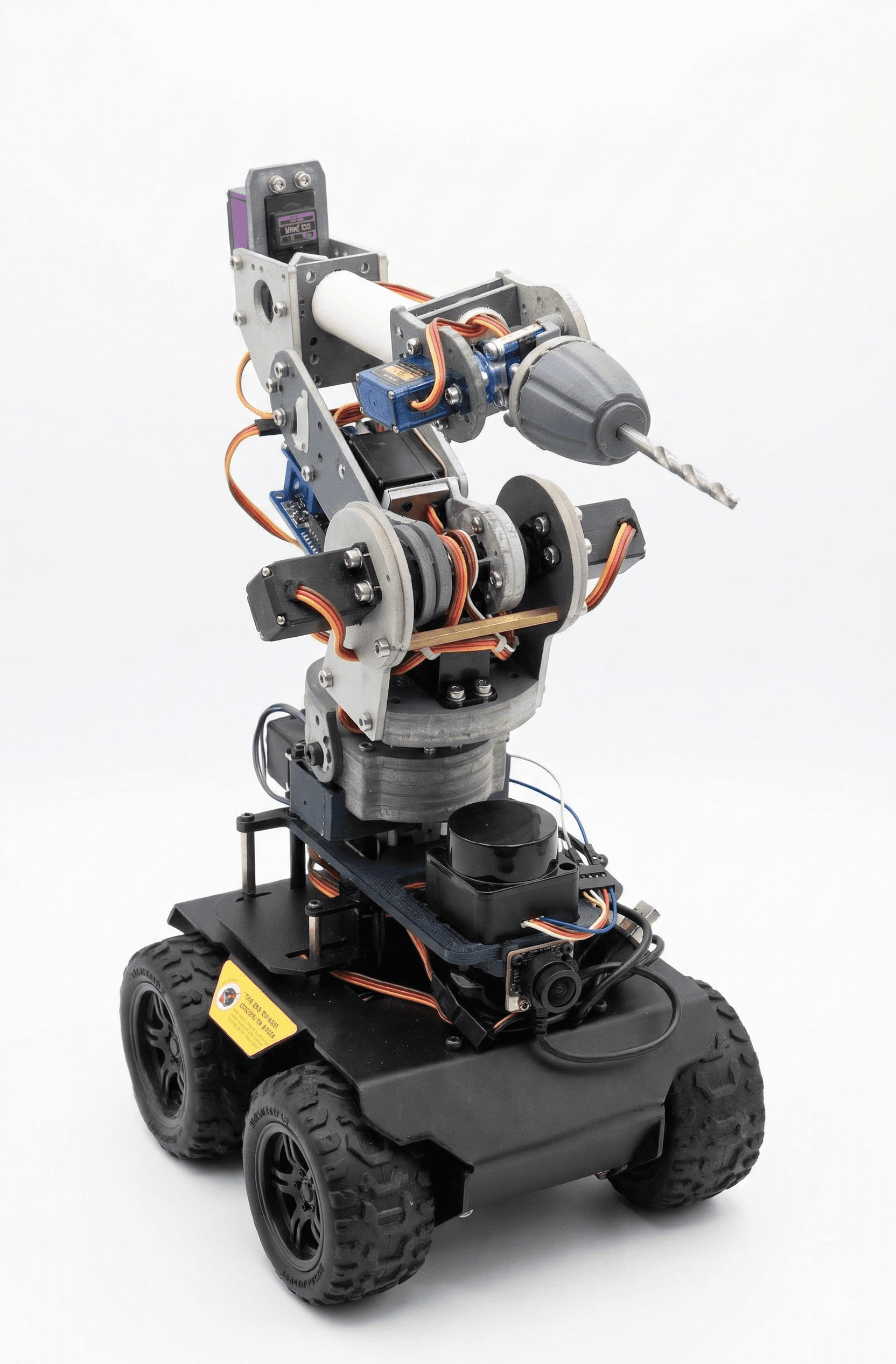 Mobile manipulator with drill end-effector and 2D-LiDAR